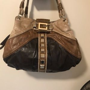 Guess brown and beige large purse